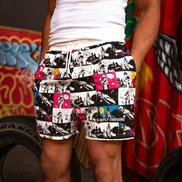Comic Strip Shorts Simply Thriving Brand Comic Strip Shorts Simply Thriving Brand
