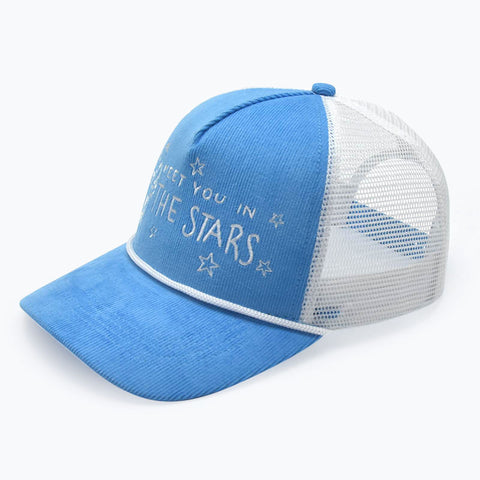 Space Lovers Blue Corduroy Trucker